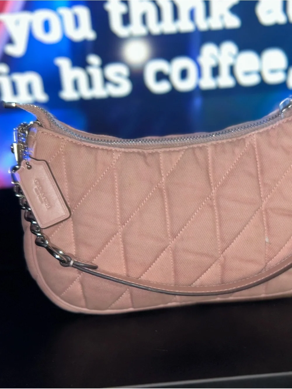 Coach Quilted Shoulder Bag in Dusty Rose